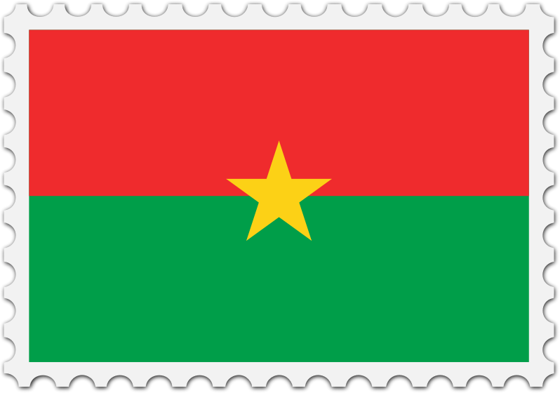 Burkina Faso flag stamp