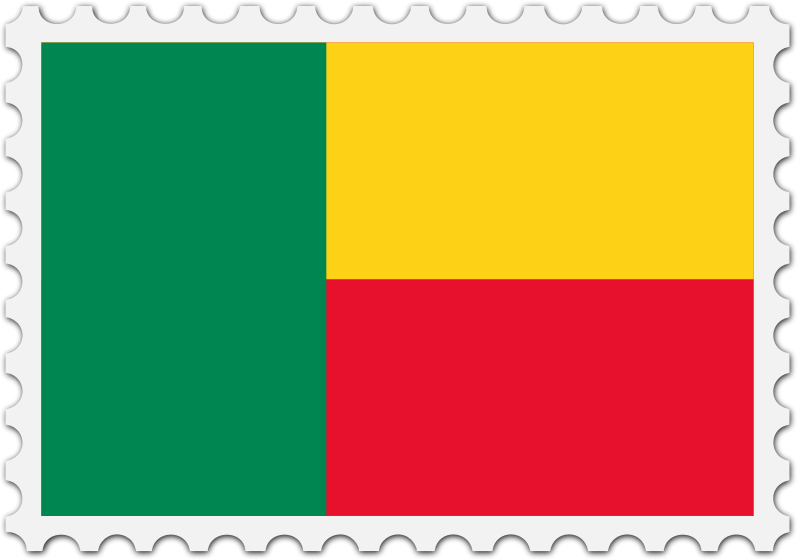 Benin flag stamp