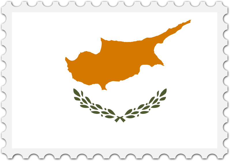 Cyprus flag stamp