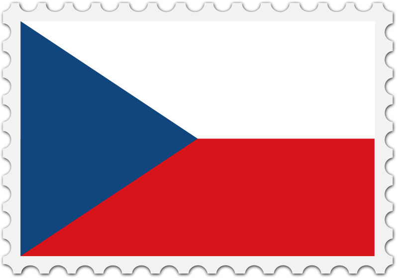 Czech Republic flag stamp