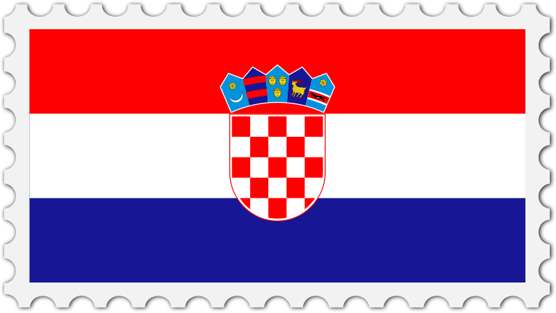 Croatia flag stamp