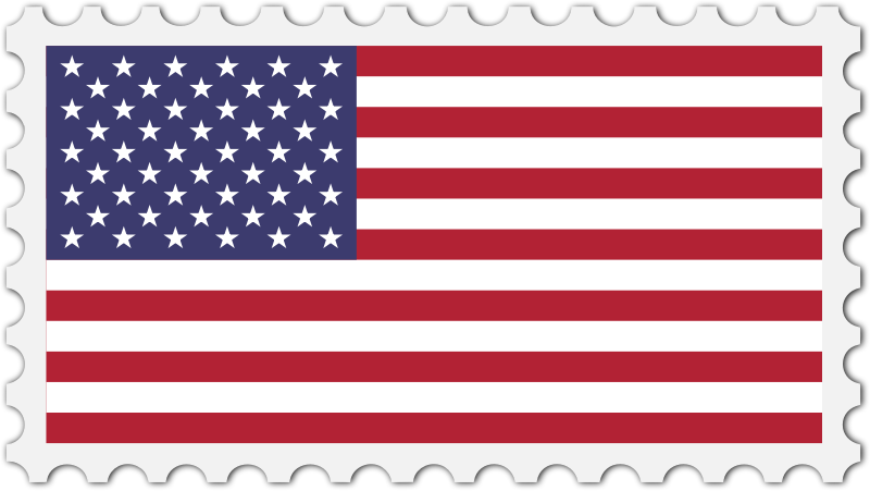 USA flag stamp