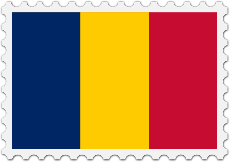 Chad flag stamp