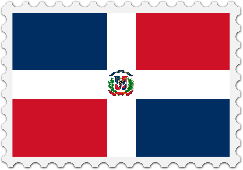 Dominican Republic flag stamp