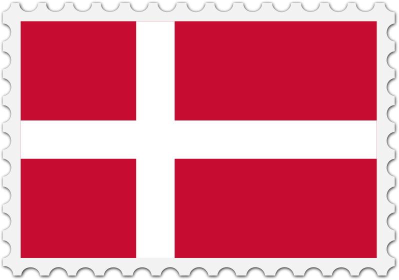 Denmark flag stamp