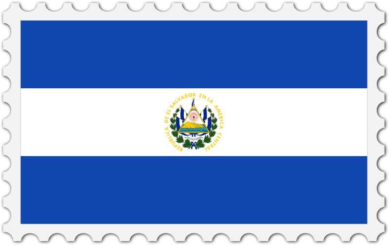 El Salvador flag stamp