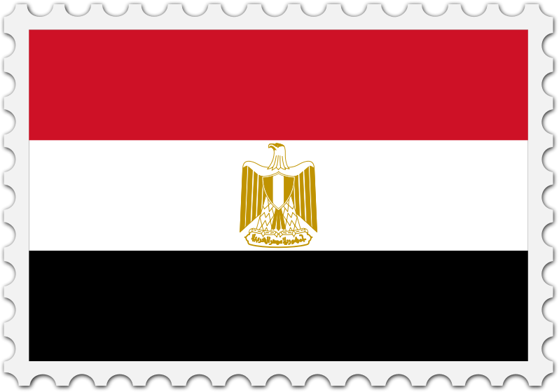 Egypt flag stamp