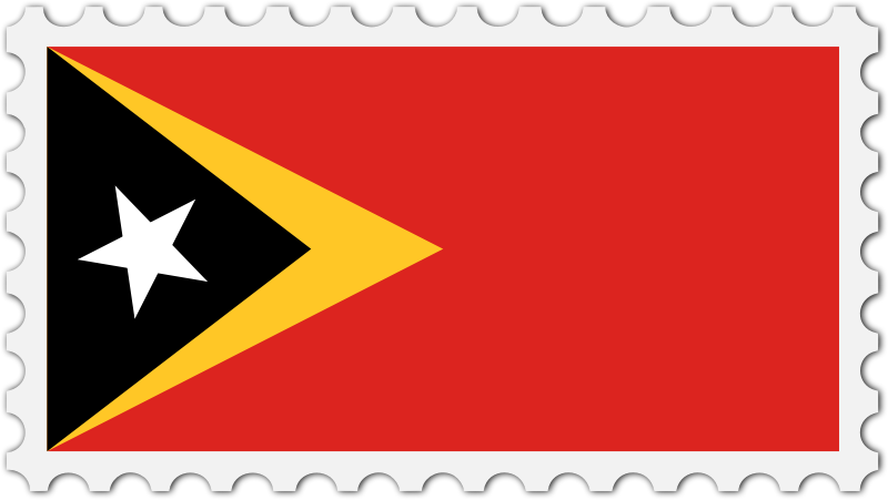 East Timor flag stamp