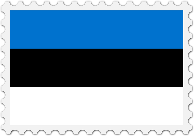 Estonia flag stamp