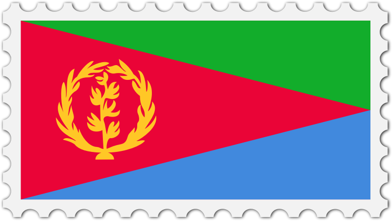 Eritrea flag stamp