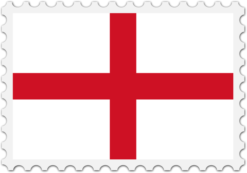 England flag stamp