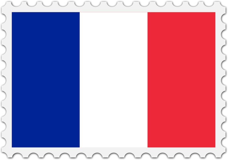 France flag stamp