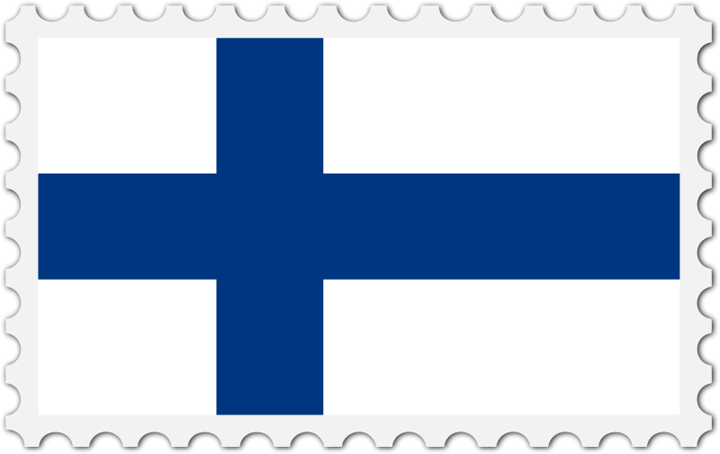 Finland flag stamp