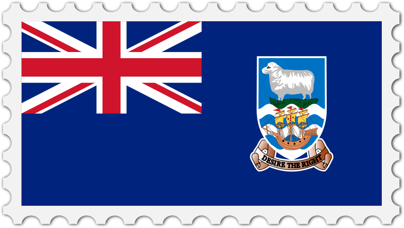 Falkland Islands flag stamp