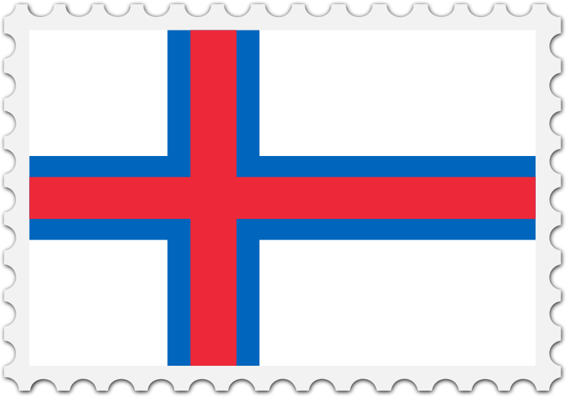 Faroe Islands flag stamp