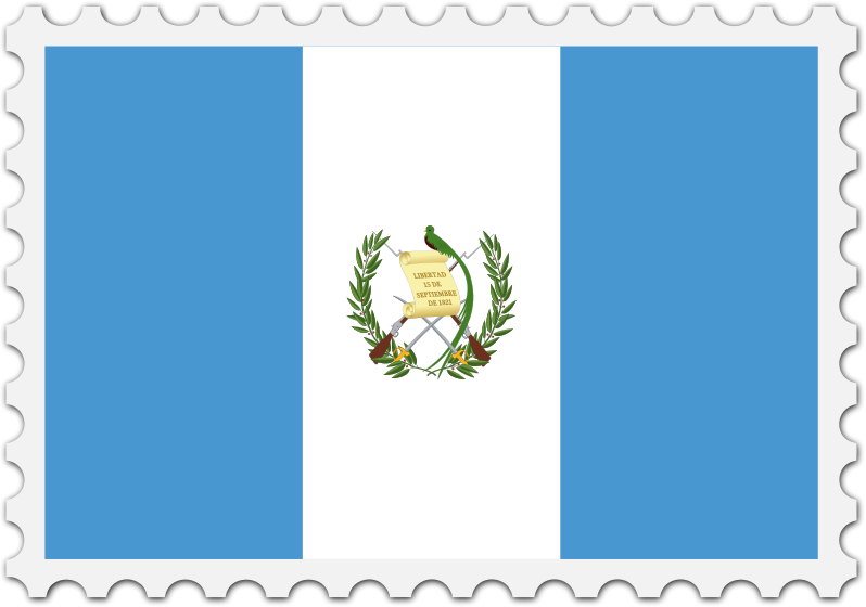 Guatemala flag stamp