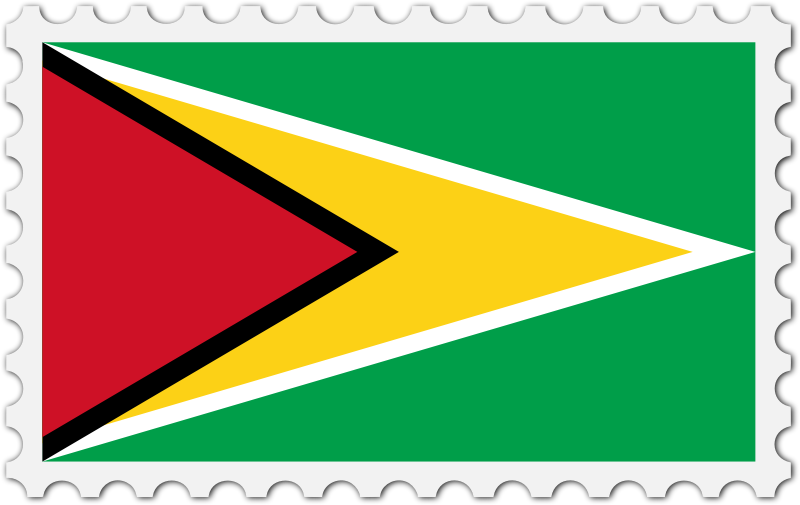 Guyana flag stamp