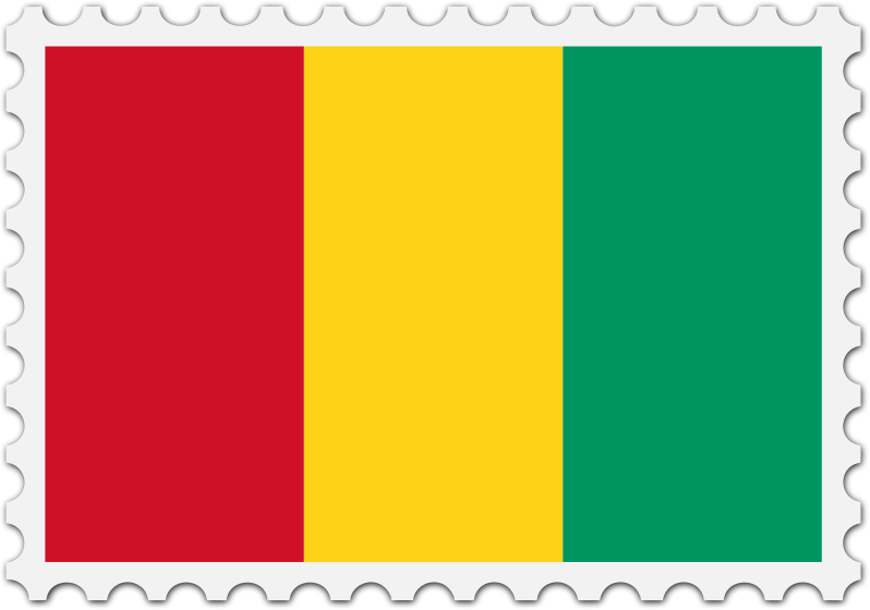 Guinea flag stamp