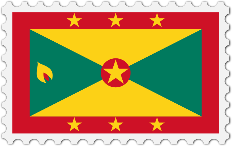 Grenada flag stamp