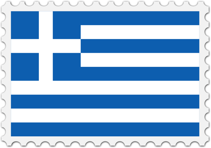 Greece flag stamp