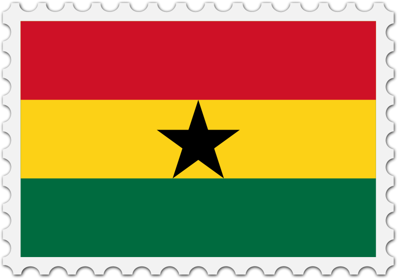 Ghana flag stamp