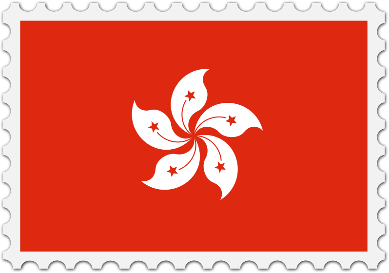 Hong Kong flag stamp