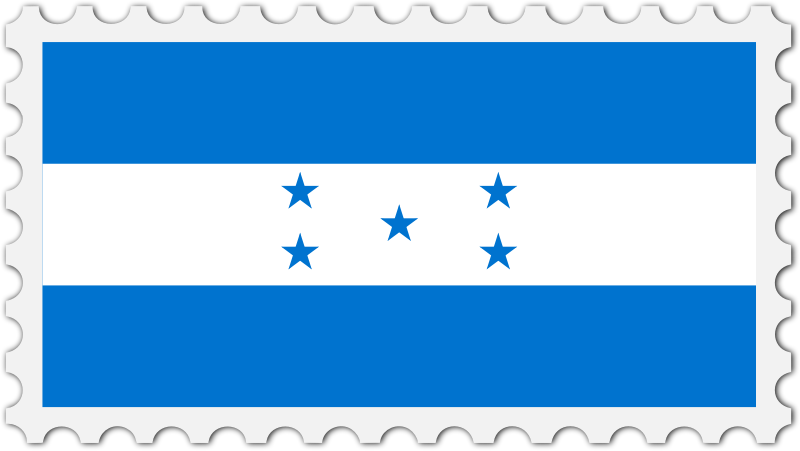 Honduras flag stamp