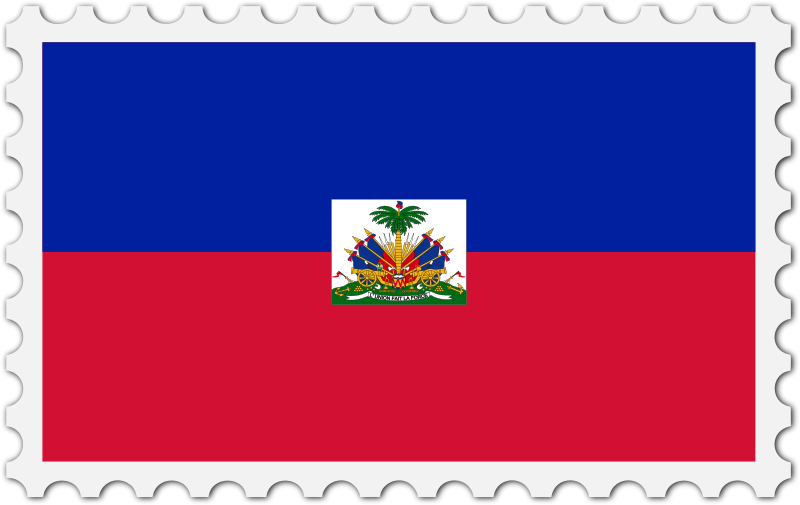 Haiti flag stamp