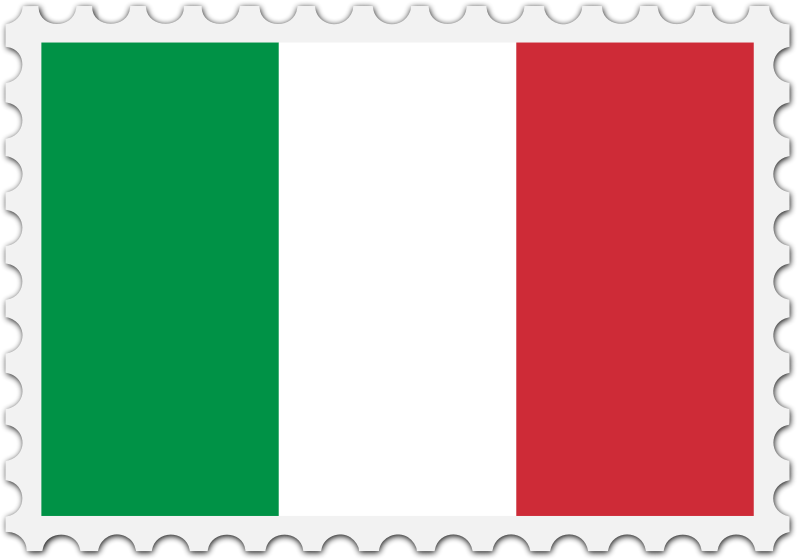 Italy flag stamp
