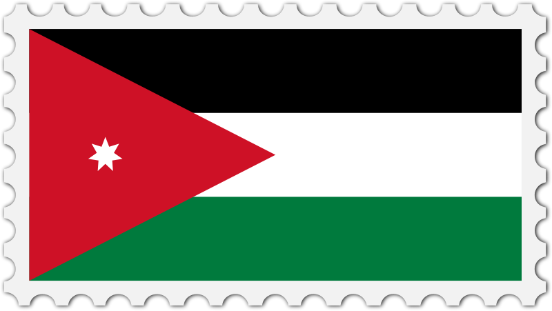 Jordan flag stamp