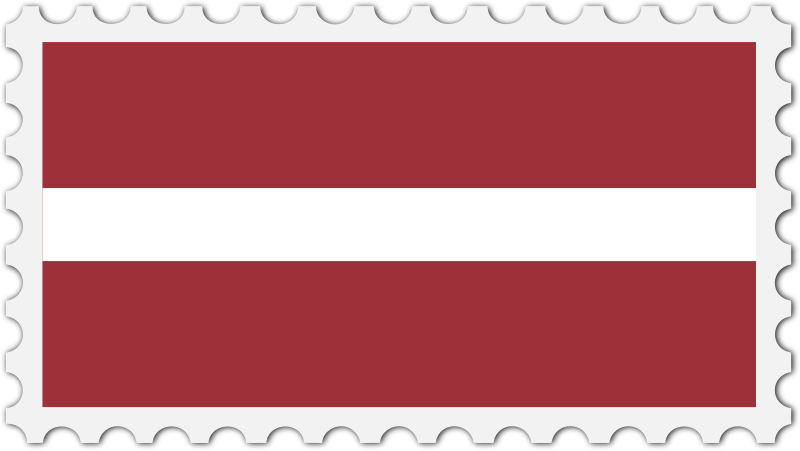 Latvia flag stamp