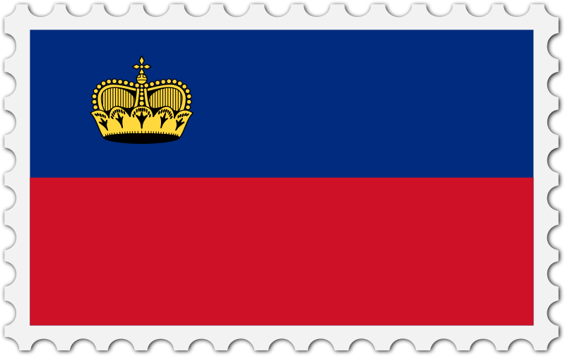 Liechtenstein flag stamp