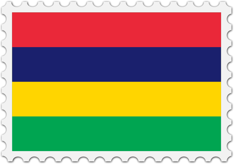 Mauritius flag stamp