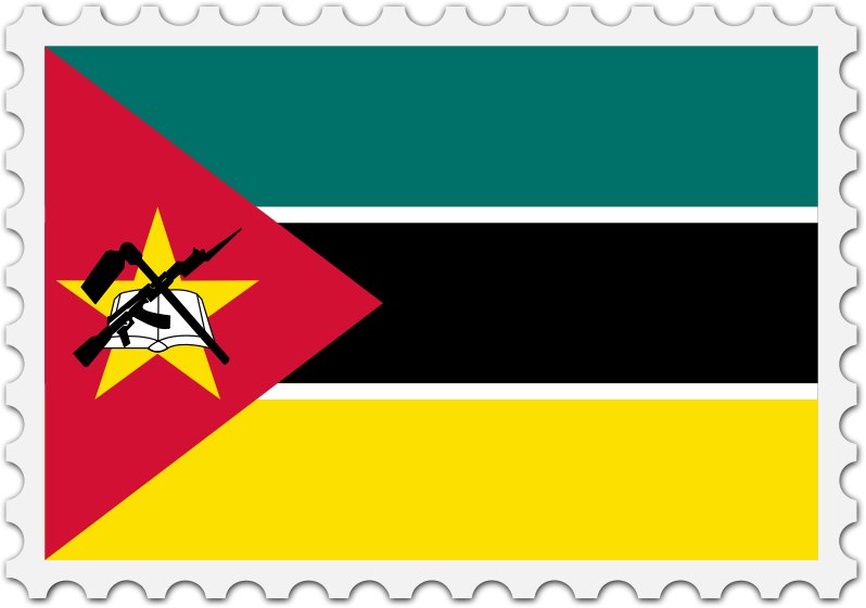 Mozambique flag stamp