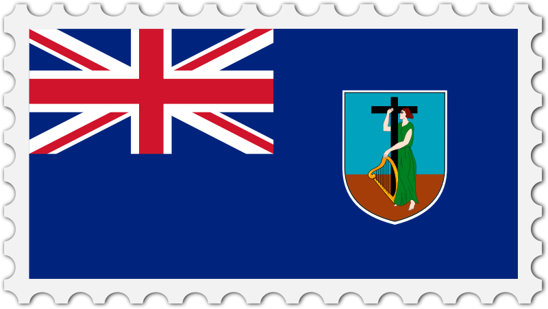 Montserrat flag stamp