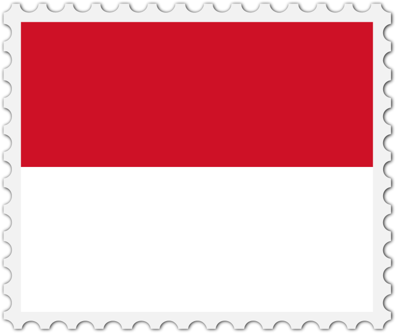 Monaco flag stamp
