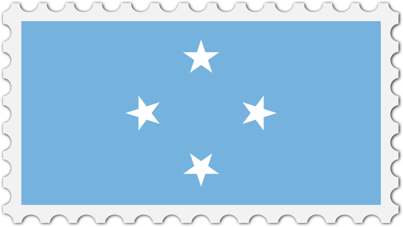 Micronesia flag stamp