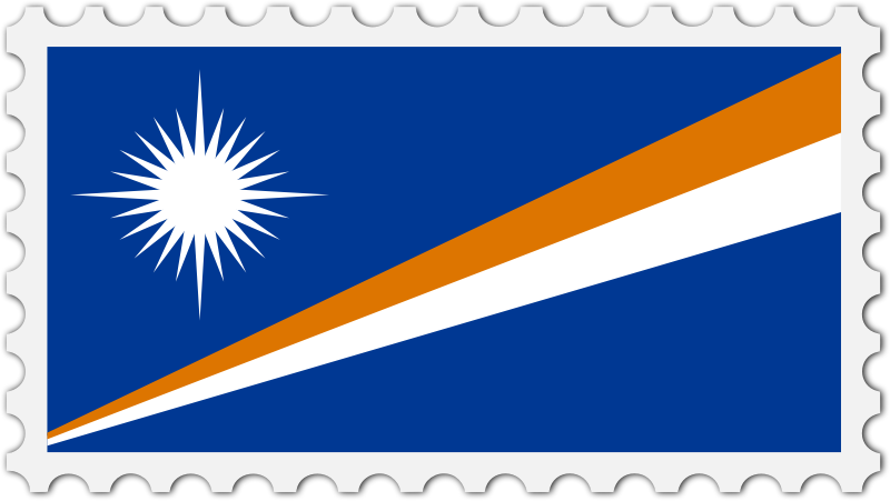 Marshall Islands flag stamp