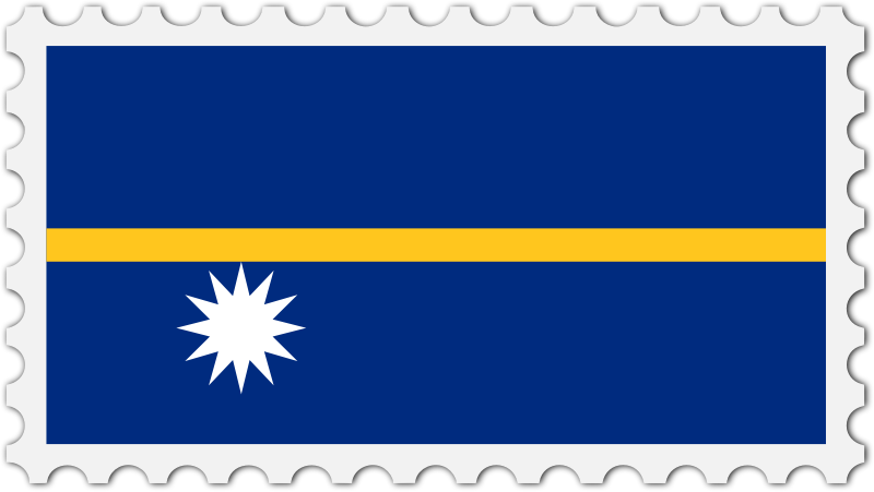 Nauru flag stamp