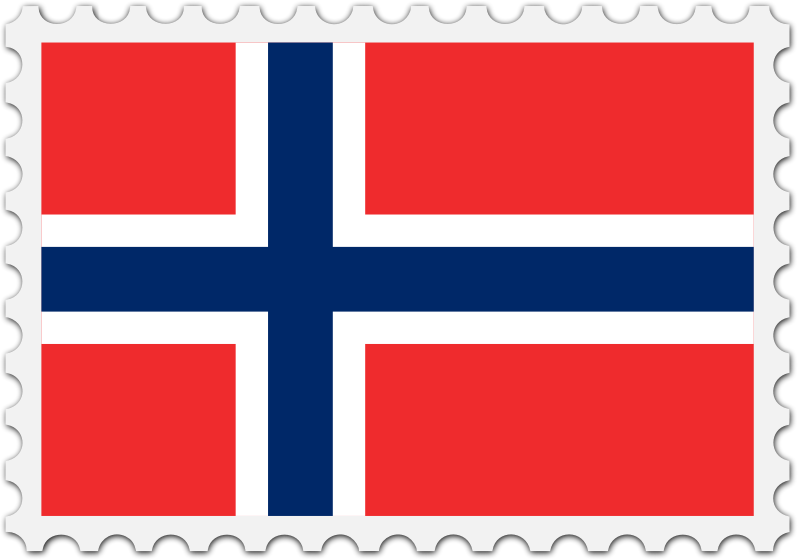 Norway flag stamp