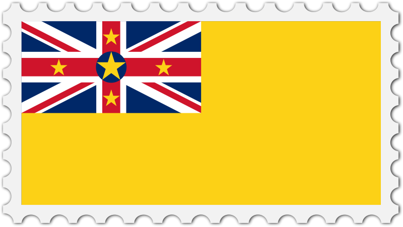 Niue flag stamp