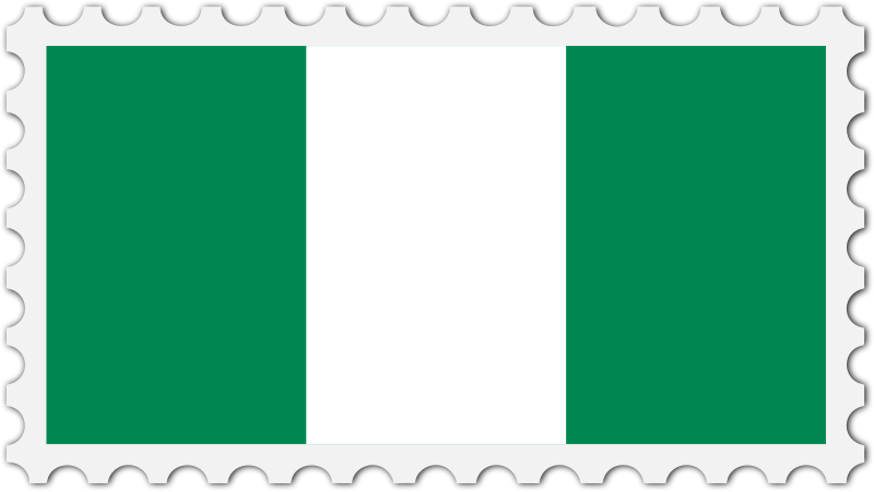 Nigeria flag stamp