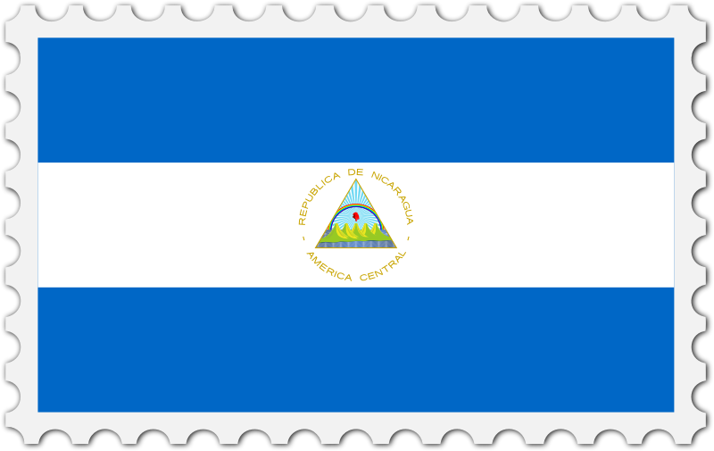 Nicaragua flag stamp