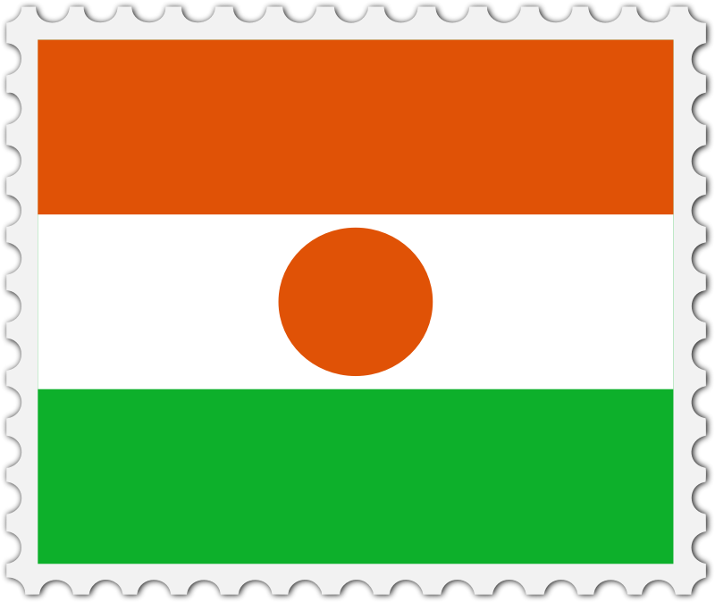 Niger flag stamp