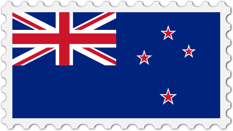 New Zealand flag stamp