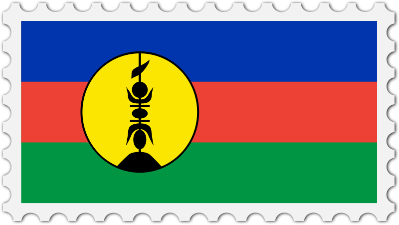 New Caledonia flag stamp