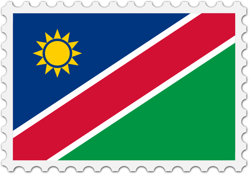 Namibia flag stamp