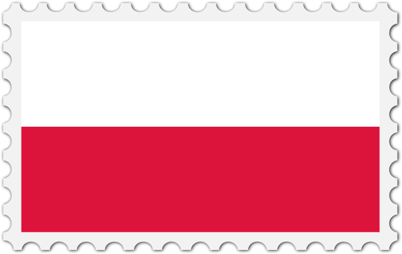 Poland flag stamp