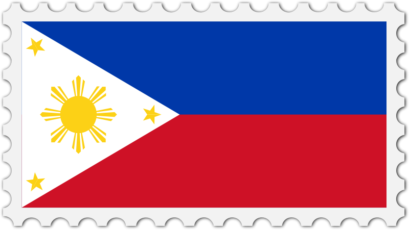 Philippines flag stamp