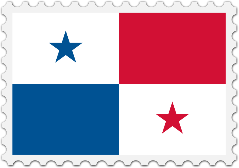 Panama flag stamp